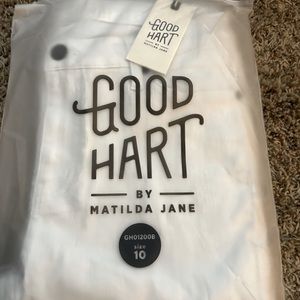 Good heart white skinny jeans
